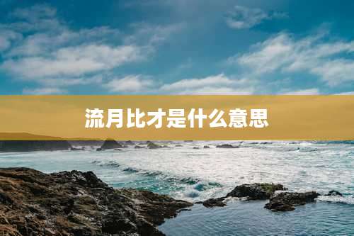 流月比才是什么意思