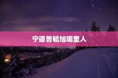 宁德曾毓旭哪里人