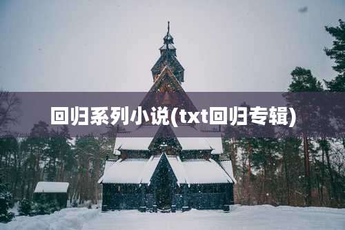 回归系列小说(txt回归专辑)