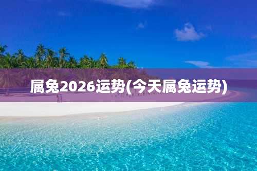 属兔2026运势(今天属兔运势)