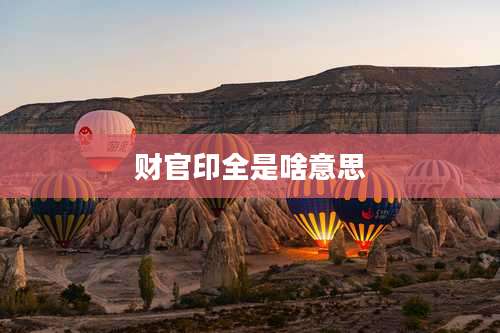 财官印全是啥意思
