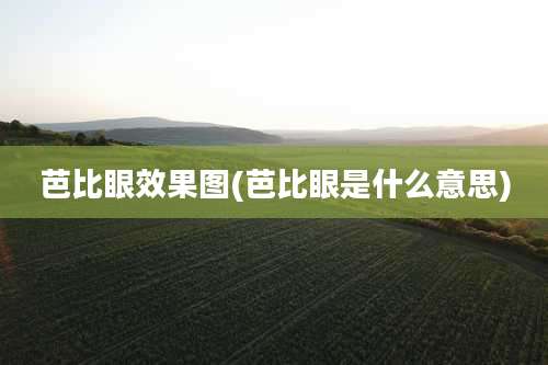 芭比眼效果图(芭比眼是什么意思)