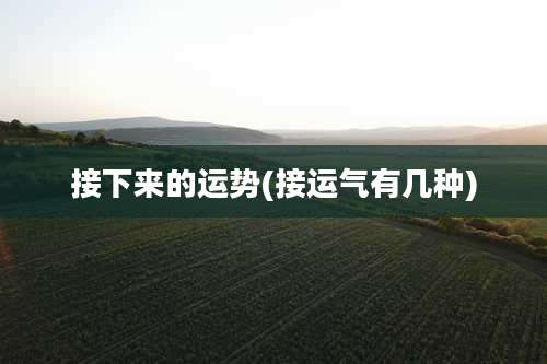 接下来的运势(接运气有几种)