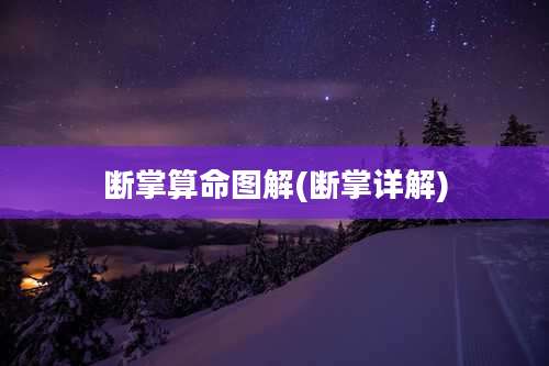 断掌算命图解(断掌详解)