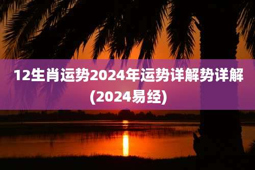 12生肖运势2024年运势详解势详解(2024易经)