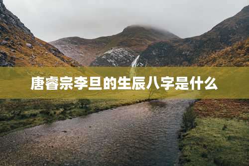 唐睿宗李旦的生辰八字是什么