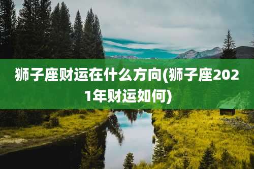 狮子座财运在什么方向(狮子座2021年财运如何)