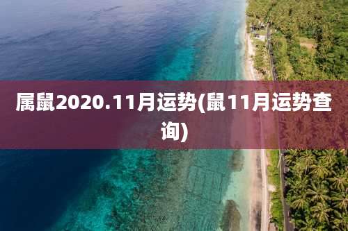 属鼠2020.11月运势(鼠11月运势查询)