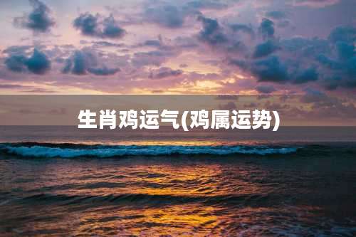 生肖鸡运气(鸡属运势)