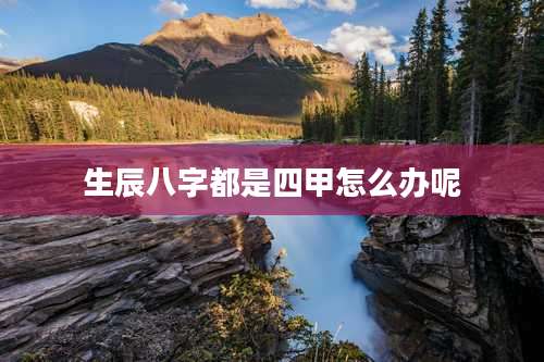 生辰八字都是四甲怎么办呢