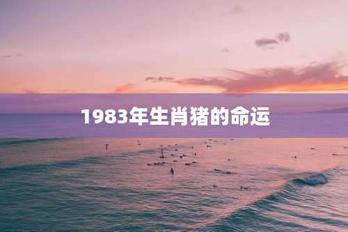 1983年生肖猪的命运