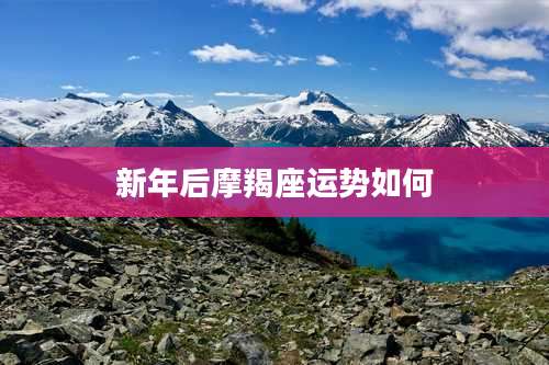 新年后摩羯座运势如何