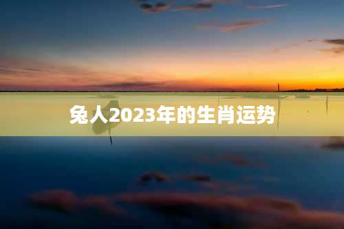 兔人2023年的生肖运势