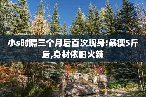 小s时隔三个月后首次现身!暴瘦5斤后,身材依旧火辣