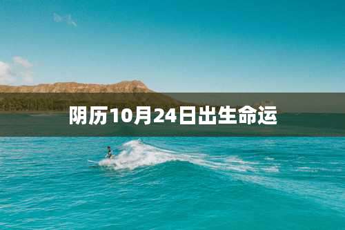 阴历10月24日出生命运