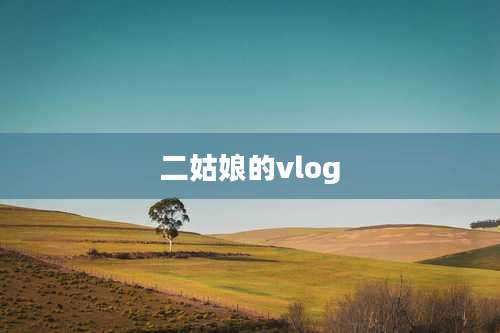二姑娘的vlog