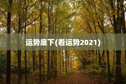 运势底下(看运势2021)