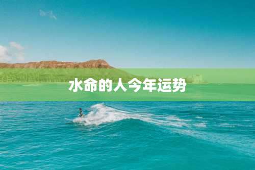 水命的人今年运势