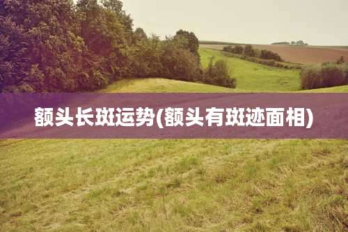 额头长斑运势(额头有斑迹面相)