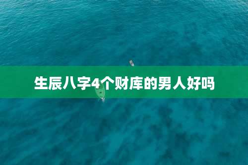 生辰八字4个财库的男人好吗