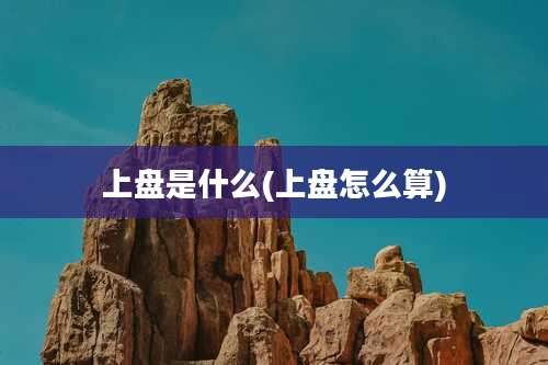 上盘是什么(上盘怎么算)