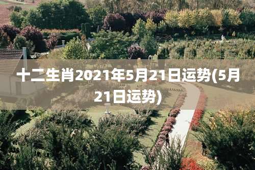 十二生肖2021年5月21日运势(5月21日运势)