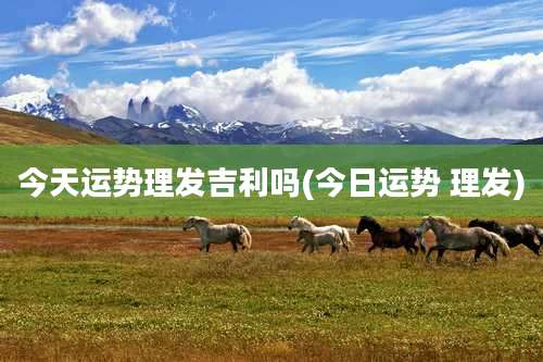 今天运势理发吉利吗(今日运势 理发)