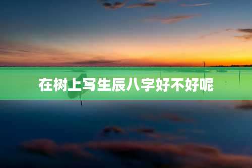 在树上写生辰八字好不好呢