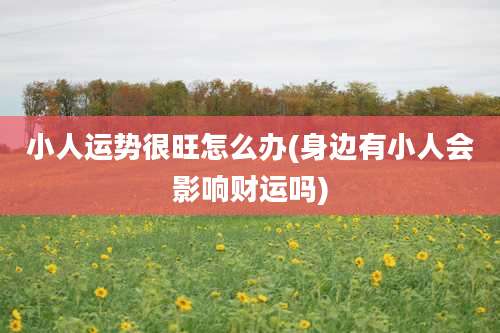 小人运势很旺怎么办(身边有小人会影响财运吗)