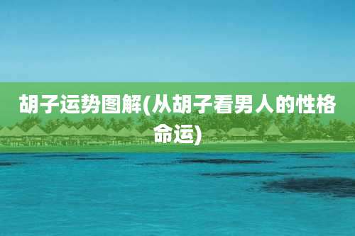 胡子运势图解(从胡子看男人的性格命运)