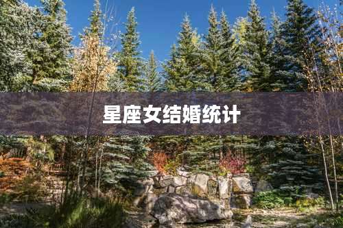 星座女结婚统计