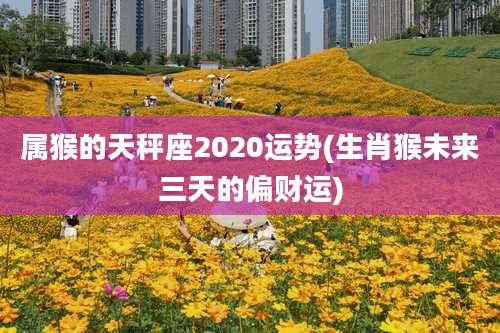 属猴的天秤座2020运势(生肖猴未来三天的偏财运)