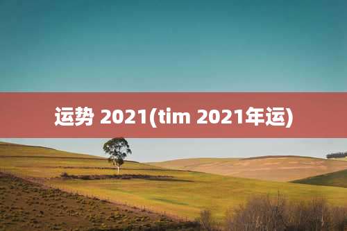 运势 2021(tim 2021年运)