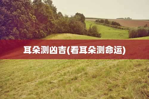 耳朵测凶吉(看耳朵测命运)