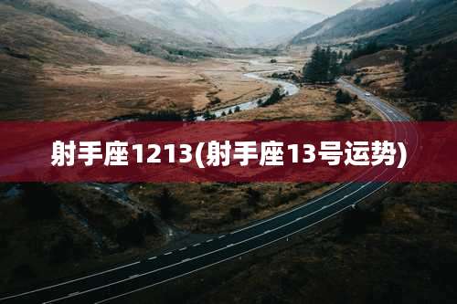 射手座1213(射手座13号运势)