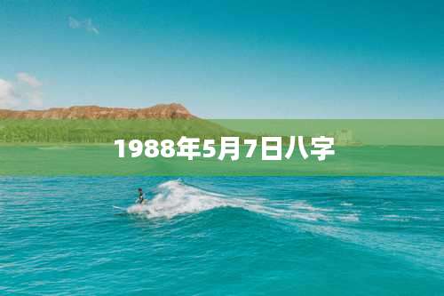 1988年5月7日八字