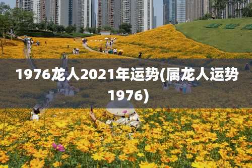1976龙人2021年运势(属龙人运势 1976)