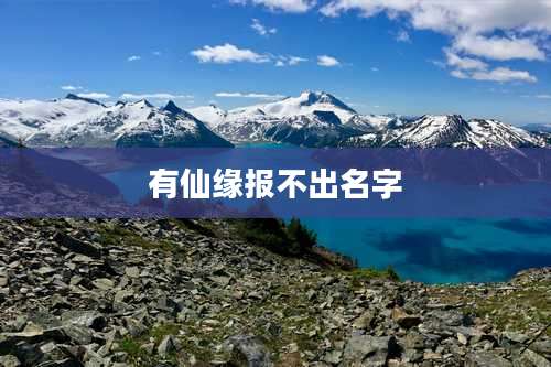 有仙缘报不出名字