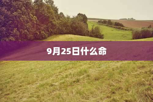 9月25日什么命