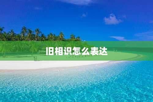 旧相识怎么表达