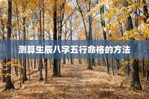 测算生辰八字五行命格的方法