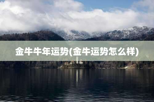 金牛牛年运势(金牛运势怎么样)