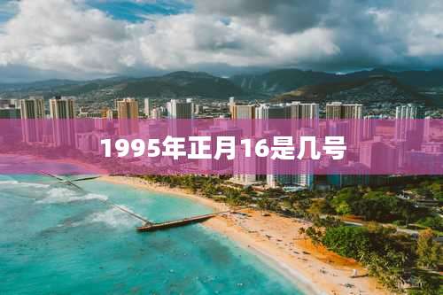 1995年正月16是几号