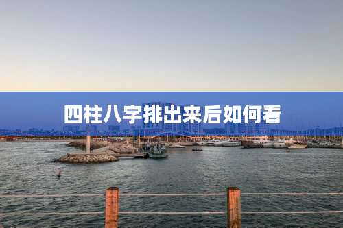 四柱八字排出来后如何看