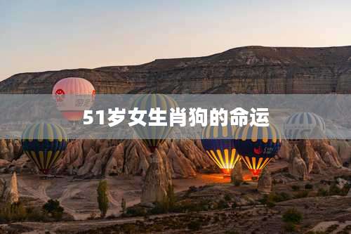 51岁女生肖狗的命运