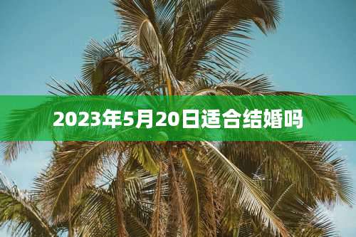 2023年5月20日适合结婚吗