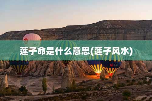 莲子命是什么意思(莲子风水)