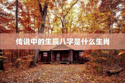 传说中的生辰八字是什么生肖