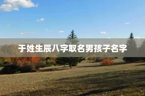 于姓生辰八字取名男孩子名字