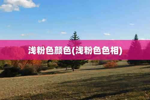 浅粉色颜色(浅粉色色相)